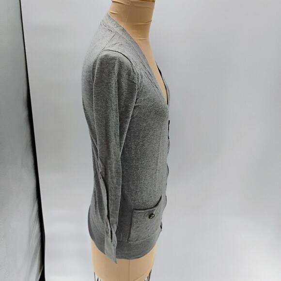 MASSIMO DUTTI V-Neck Cardigan Elbow Patches Angora Womens S - Picture 8 of 12